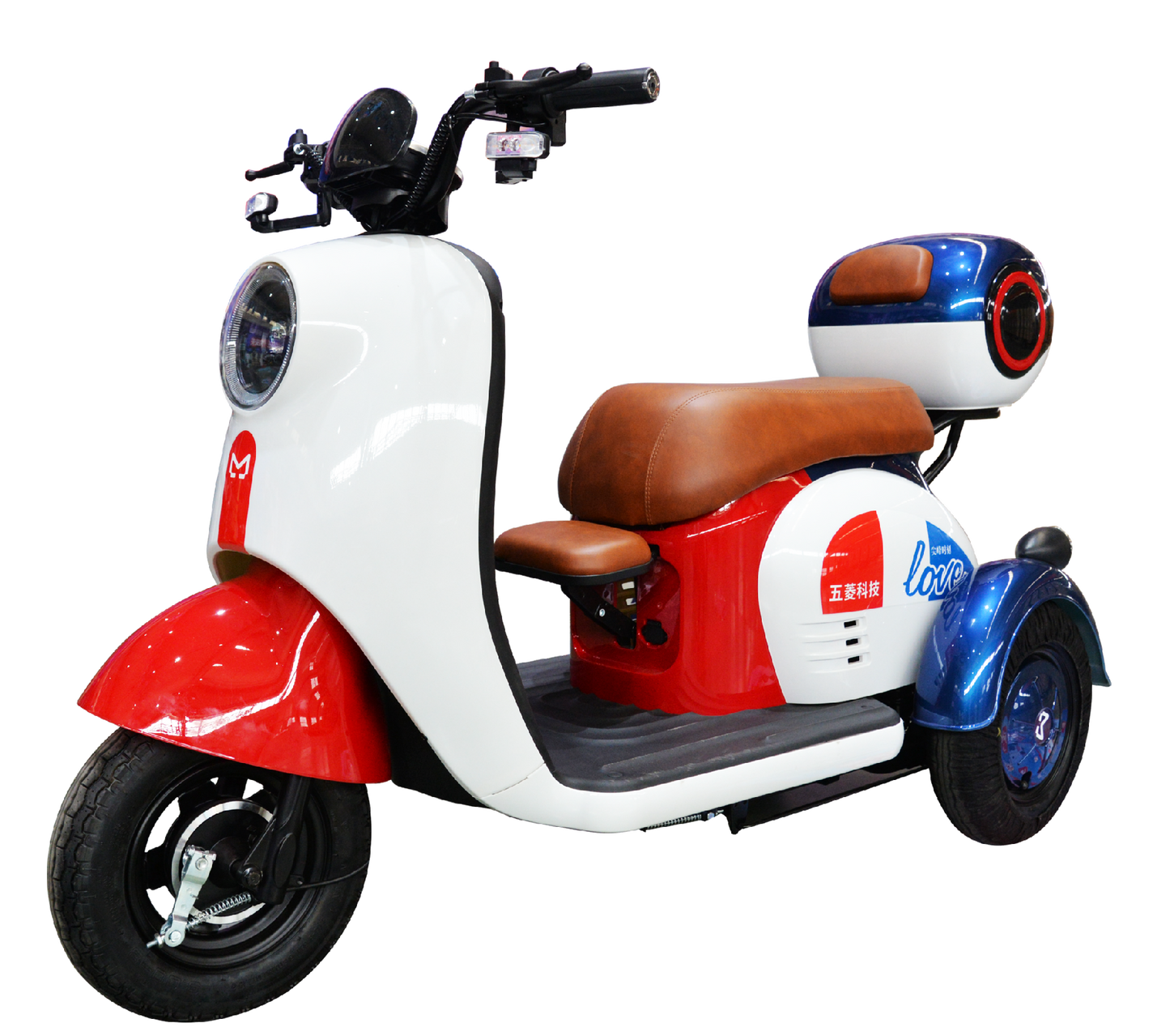 X3A - 3 Wheels Electric Motor 1200W, 60V - 20Ah [Orange, Red, Pistachio]