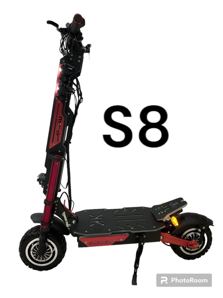 S8 - 2023 Adult Foldable Dual Drive Powerful Escooter 11" Fat Tire 30AH Off Road Electric Scooter