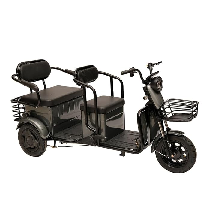 X2c Medium electric tricycle three wheel electric vehicle [Pistachio, Gray, Almond]