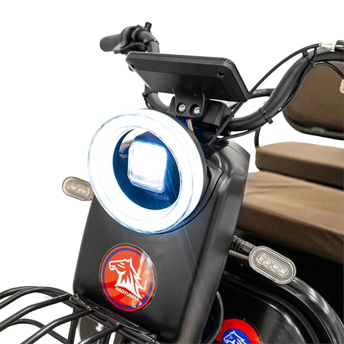 X2c Medium electric tricycle three wheel electric vehicle [Pistachio, Gray, Almond]