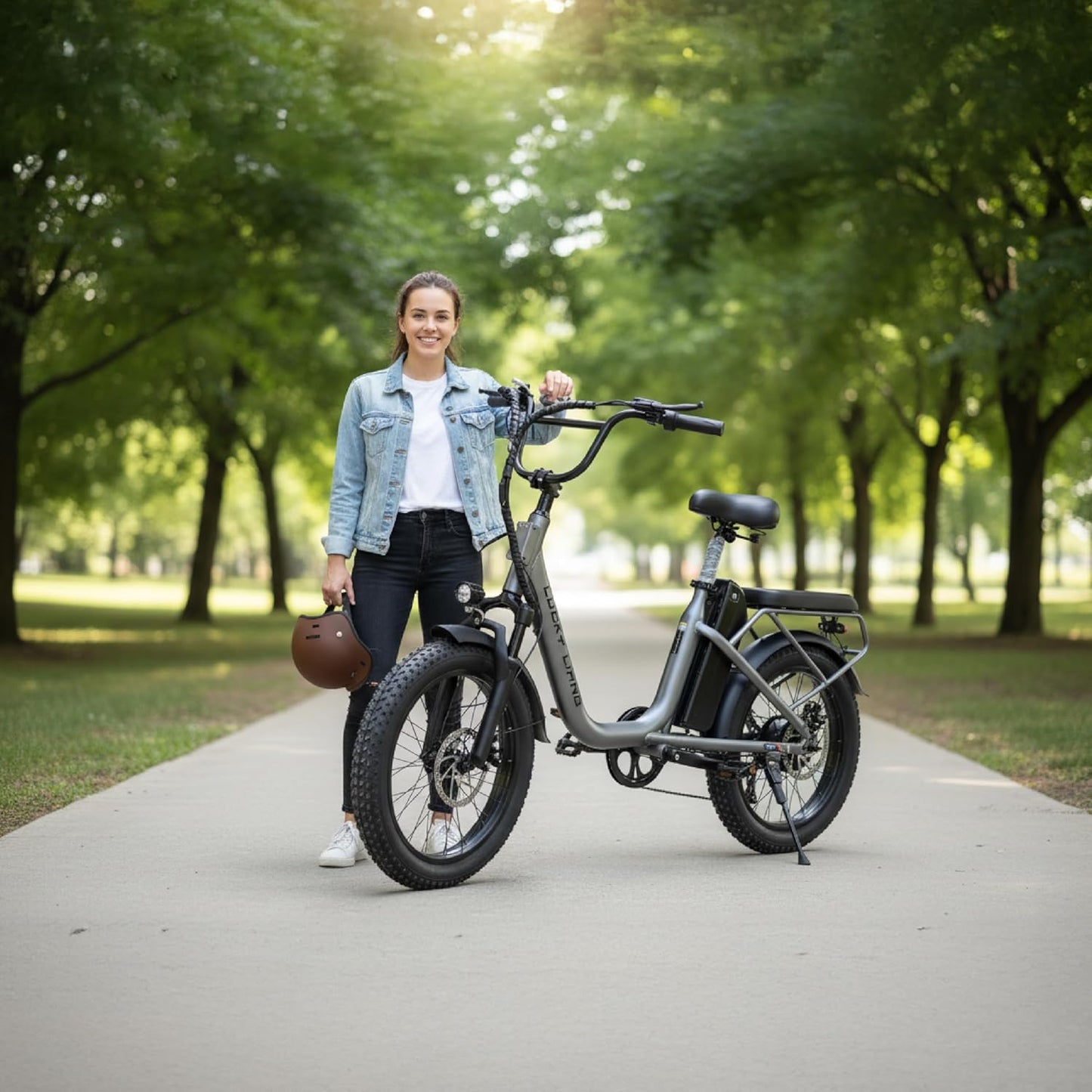 Lucky Liang U03 Electric Bike 500W Motor (750W Max), 48V 13Ah Battery, 45Km/h Speed, 45Km Range, 20”3.0 Tires, Disc Brakes, Carbon Steel Frame – Powerful Long Range E-Bike for Adults