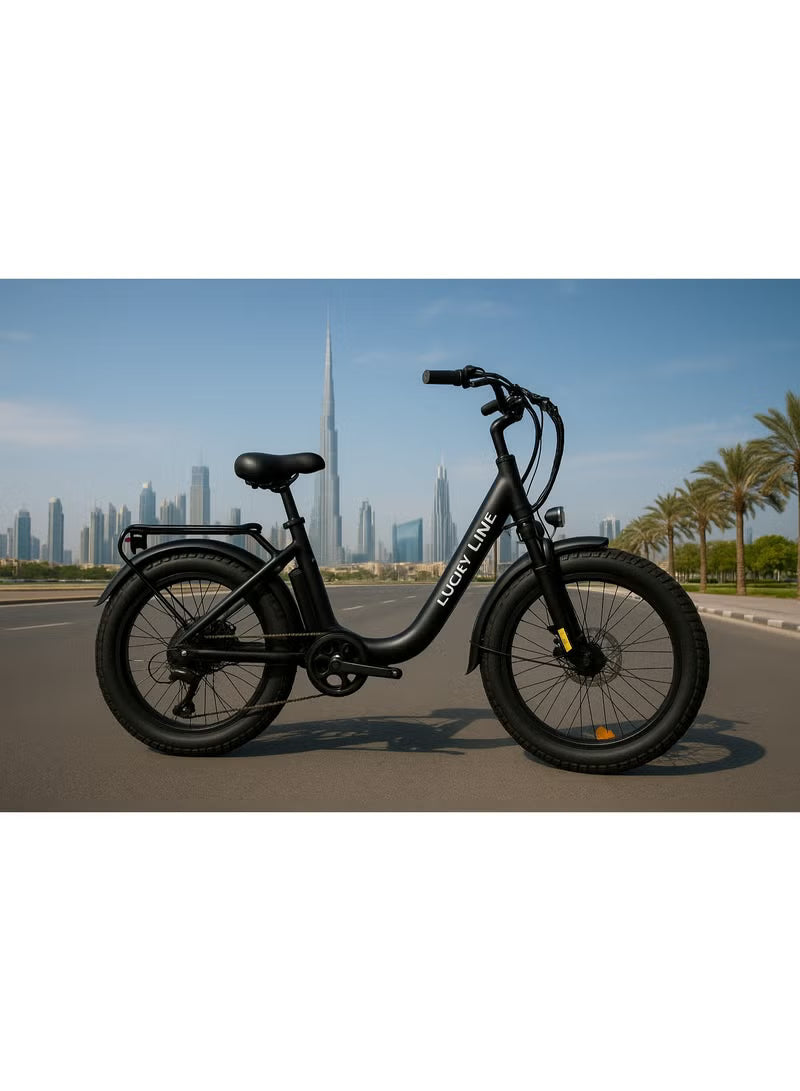Lucky Liang U03 Electric Bike 500W Motor (750W Max), 48V 13Ah Battery, 45Km/h Speed, 45Km Range, 20”3.0 Tires, Disc Brakes, Carbon Steel Frame – Powerful Long Range E-Bike for Adults