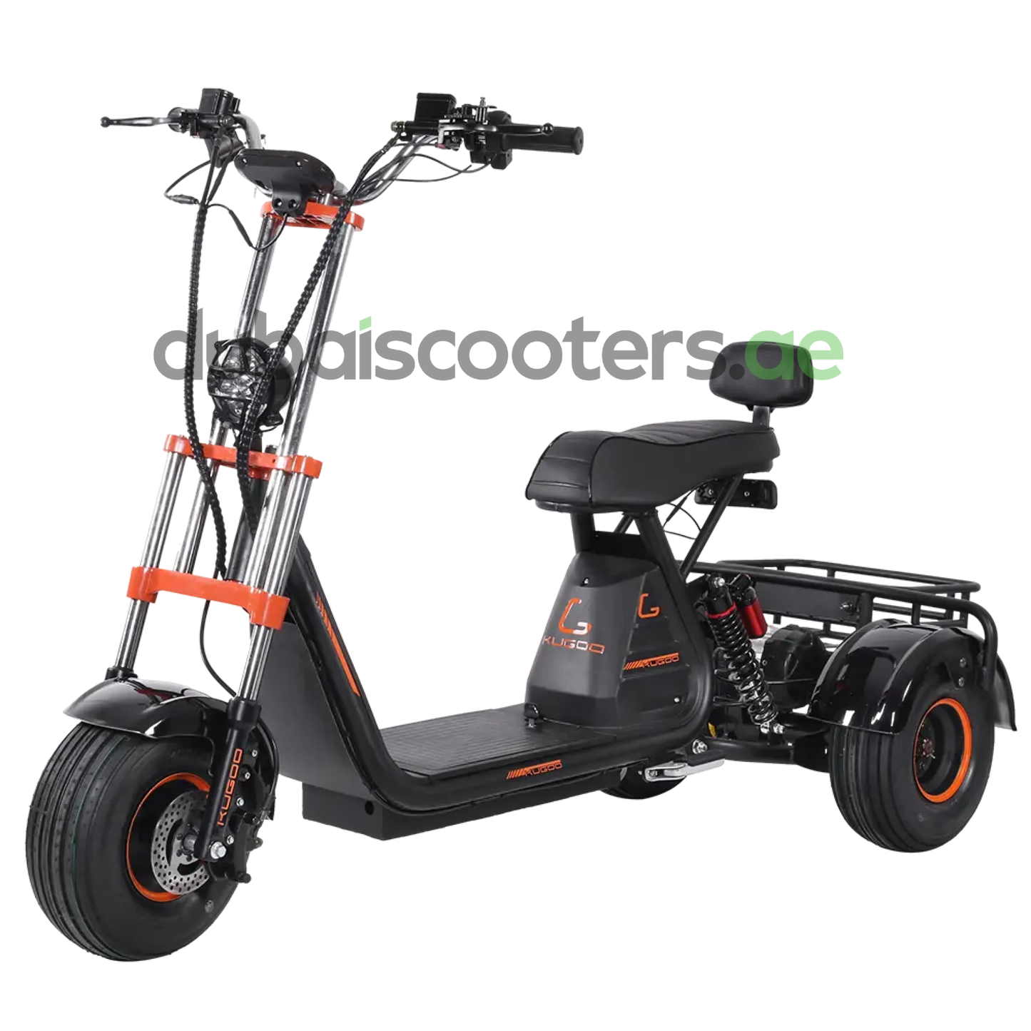 Kugoo C4 Electric Trike – 3-Wheels Electric Scooter with Powerful Motor and Rear Cargo Rack