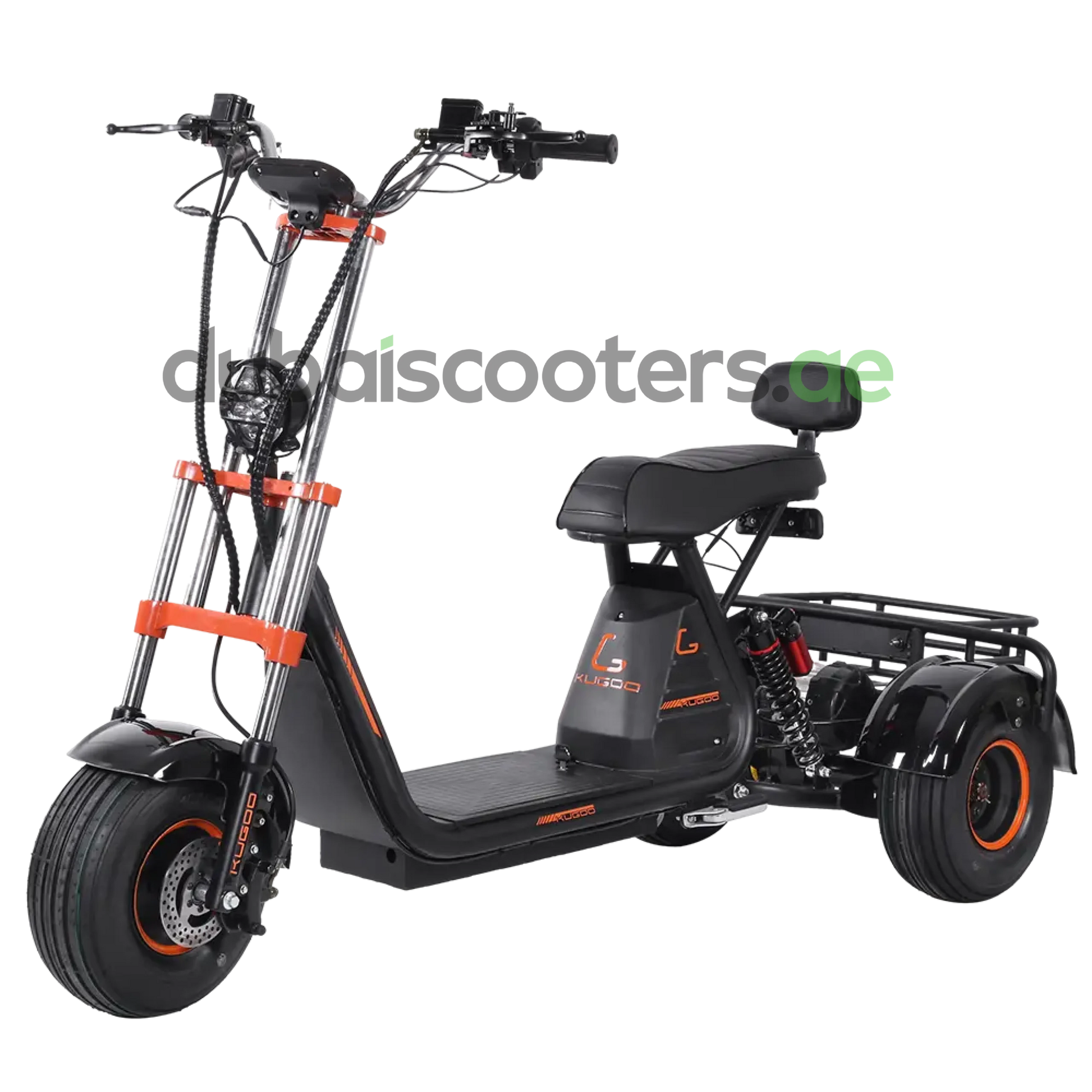 Kugoo C4 Electric Trike – 3-Wheels Electric Scooter with Powerful Motor and Rear Cargo Rack