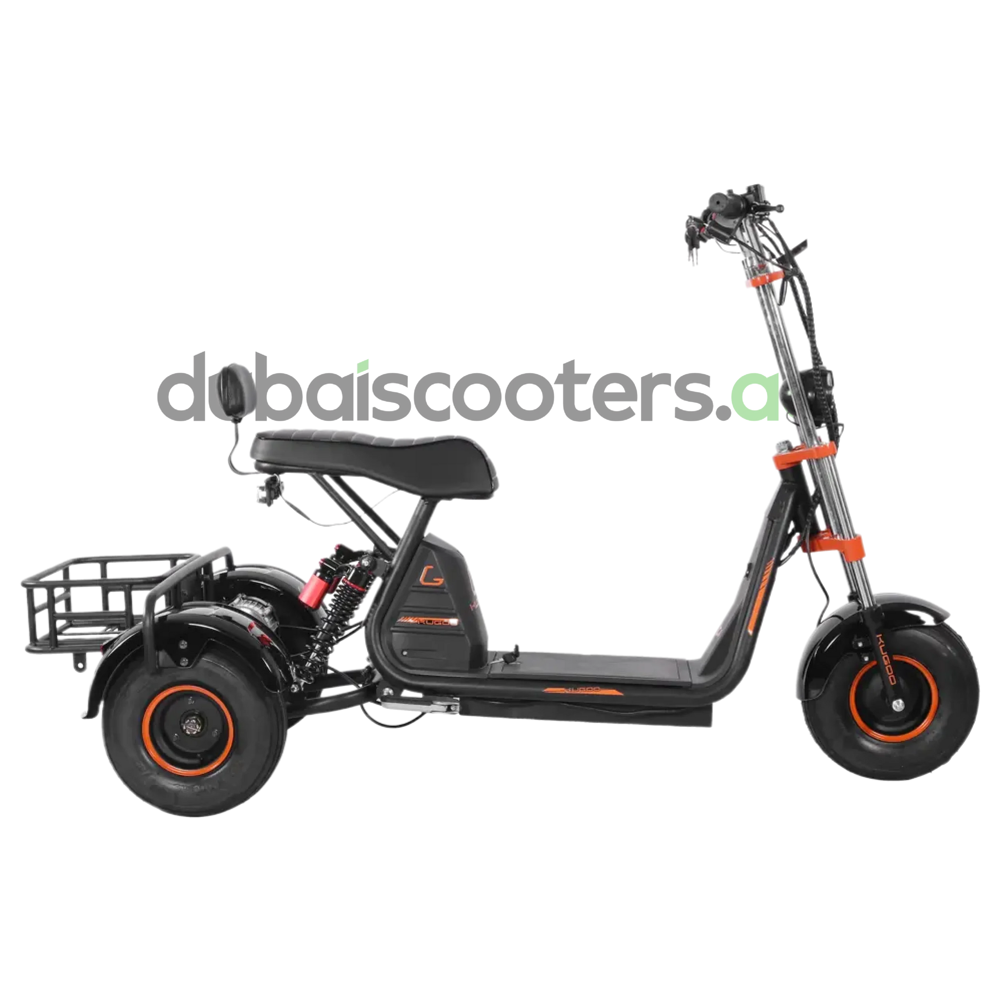 Kugoo C4 Electric Trike – 3-Wheels Electric Scooter with Powerful Motor and Rear Cargo Rack