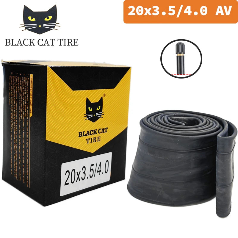 Butyl Rubber Fat Bike Inner Tube 16-26 Inch Black