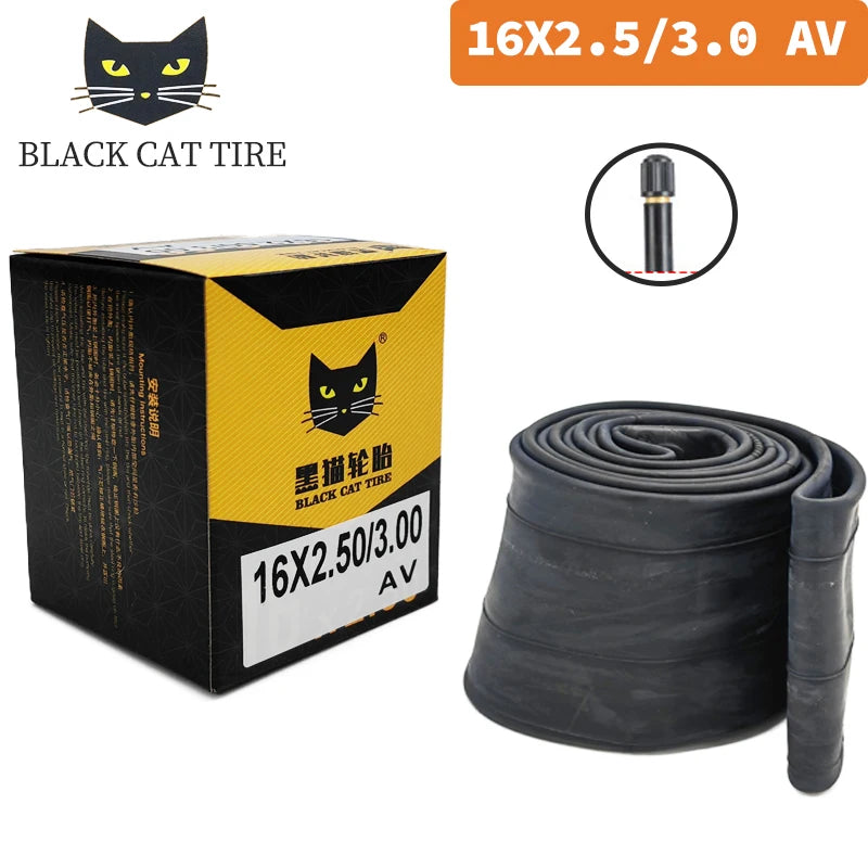 Butyl Rubber Fat Bike Inner Tube 16-26 Inch Black