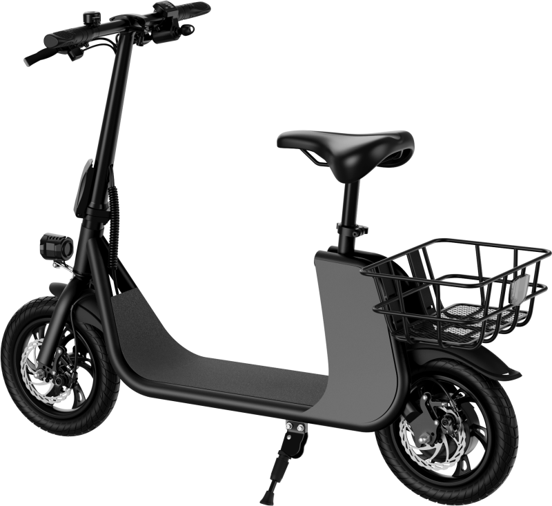 Electric Scooter for Adults with Seat, 450W Motor, 36V 8Ah, 18.5MPH Speed, 25 Miles Range, Basket for Men Women