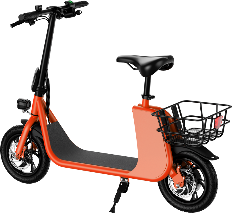 Electric Scooter for Adults with Seat, 450W Motor, 36V 8Ah, 18.5MPH Speed, 25 Miles Range, Basket for Men Women