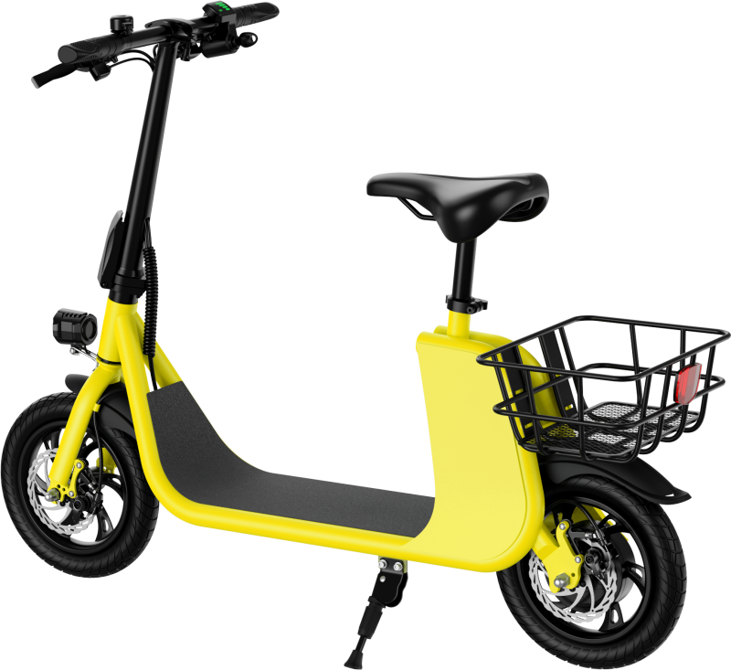 Electric Scooter for Adults with Seat, 450W Motor, 36V 8Ah, 18.5MPH Speed, 25 Miles Range, Basket for Men Women