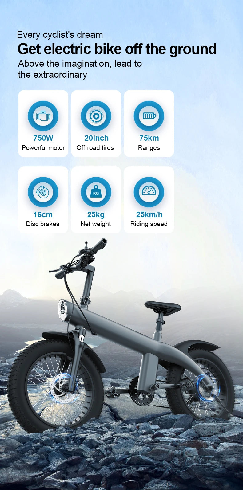 Electric Bike with Rear Spring shock Absorber