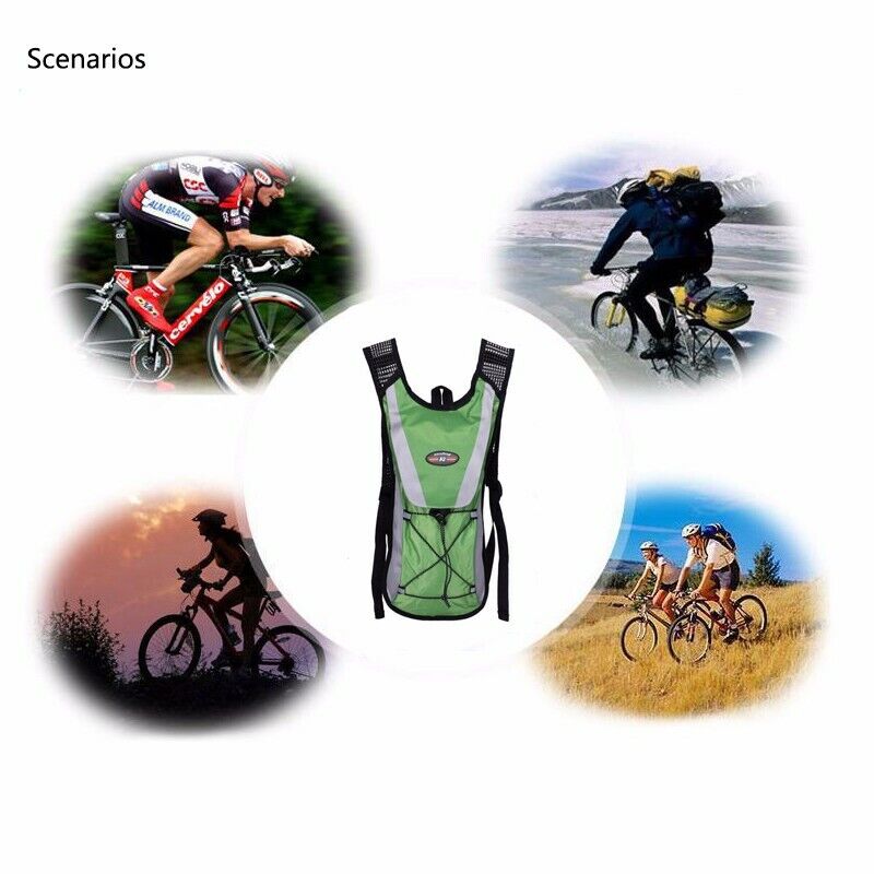 Hydration Pack + 2L Water Bag Hiking Camping Bicycle Backpack Bladder Cycling